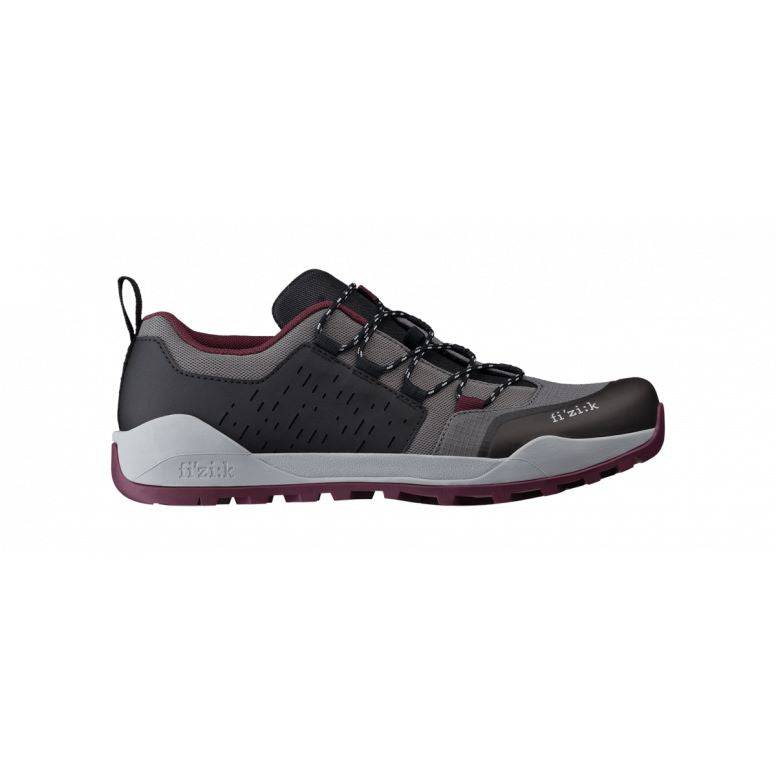 Fizik X2 Terra MTB shoes in black with rugged soles, designed for mountain biking trail riding and durability.