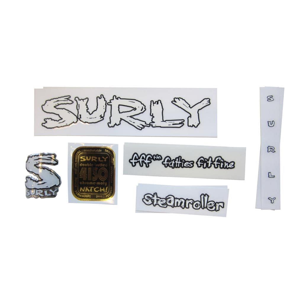 Surly Dropouts KS Link 150mm bike frame spare part with headbadge, showing metal components and mounting points.
