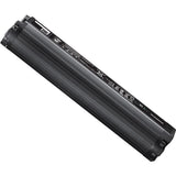 Shimano STEPS BT-EN805 504Wh black internal down tube e-bike battery installed on a bike frame.