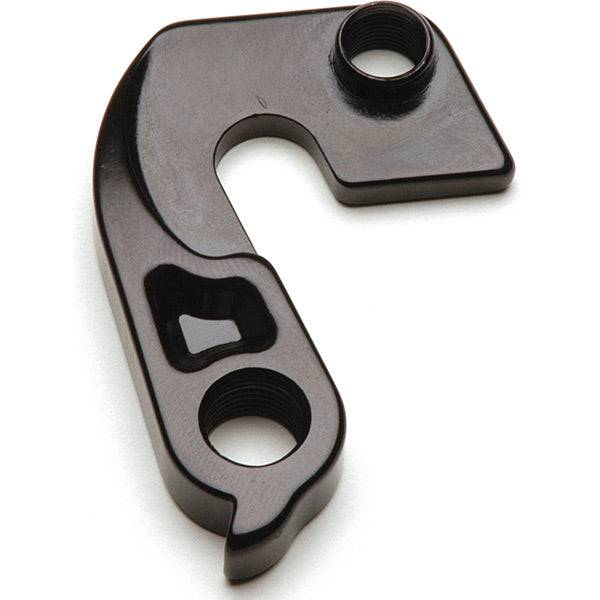 Wheels Manufacturing CNC machined aluminum derailleur hanger dropout for bicycle components, designed for replaceability and durability.