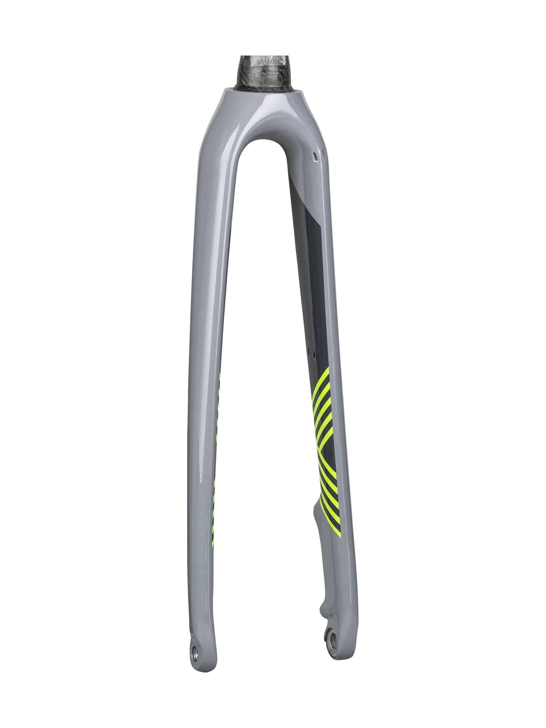 Trek 2018 Crockett Gen 2 700C disc fork for gravel bikes with flat-mount calipers, shown with black finish and mounting hardware.