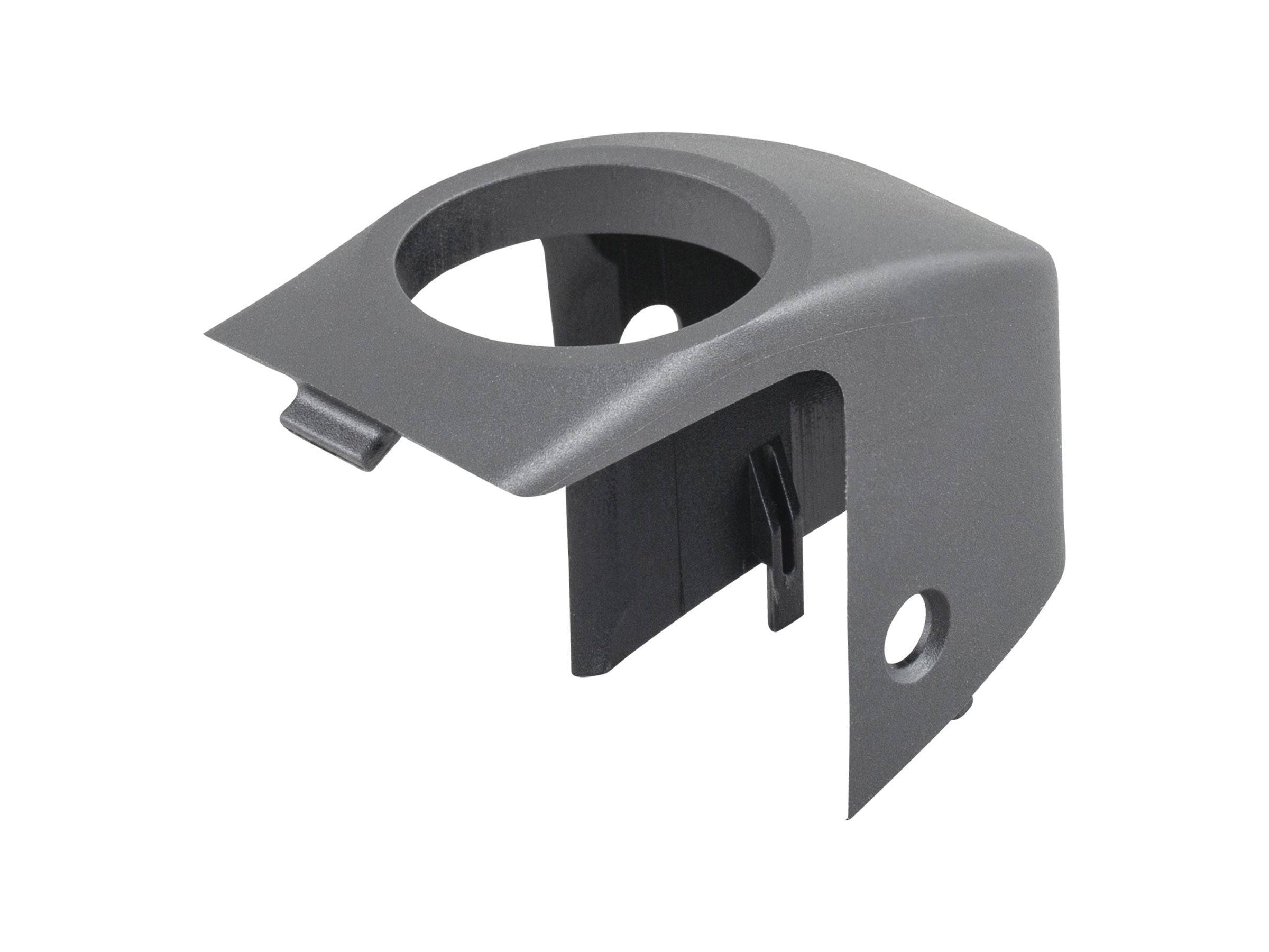 Trek Madone Gen 7 Onyx Carbon barstem top covers with exposed steerer, flush cut, for aerodynamic bike components.