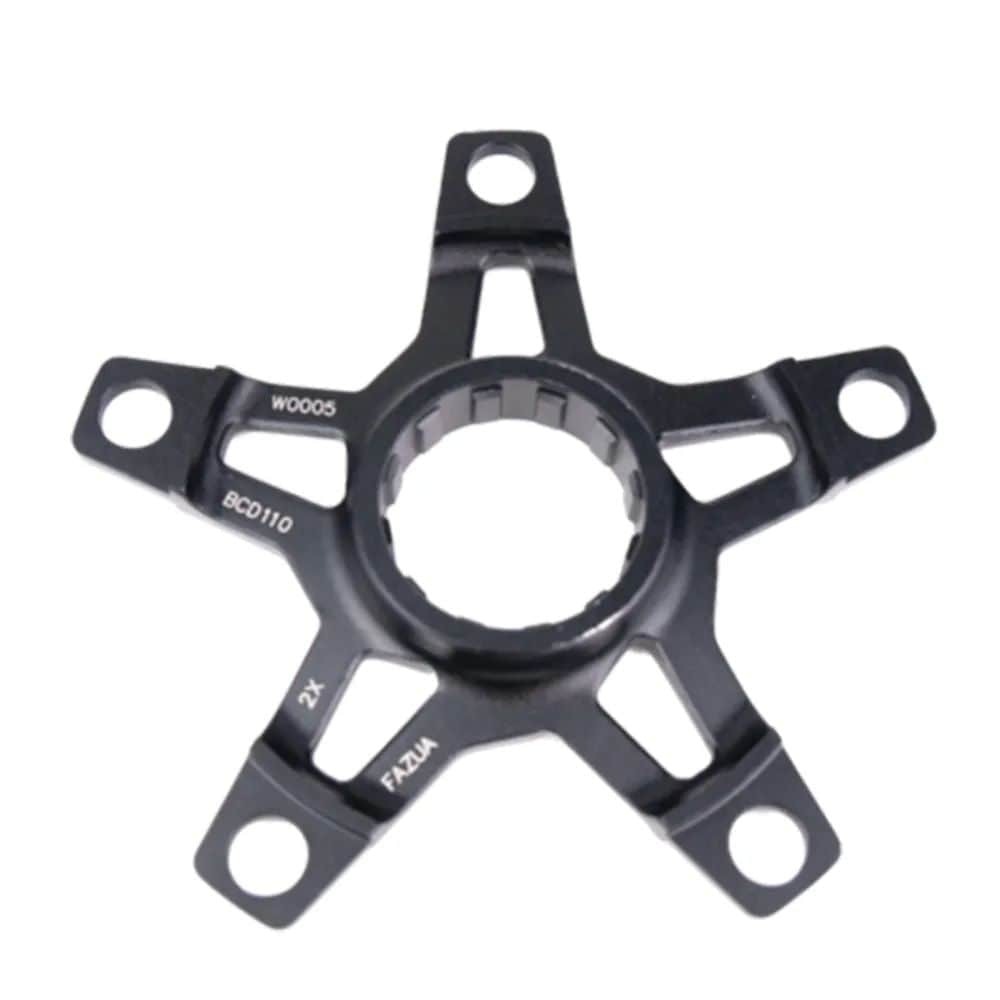 Fazua Ride 50 Spider BCD110 e-bike component compatible with Evation 1.0, Street Trail 2.0 systems, shown on a bicycle drivetrain.