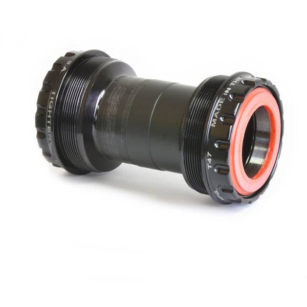 Wheels Manufacturing T47 outboard ABEC-3 bearings for SRAM DUB 29mm cranks, close-up of high-performance bike components
