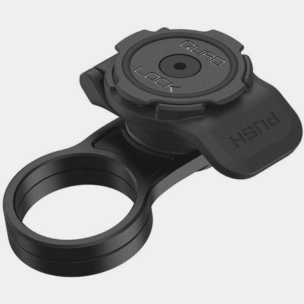 Quad Lock stem cap mount for secure smartphone bike mounting on 28.6mm stems, compatible with Quad Lock accessories.