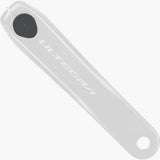 Shimano FC-R8100-P outer cap replacement part for FC-R8100 crankset, close-up of the black component on a bike crankset