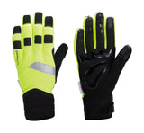 BBB BWG-29 WaterShield winter cycling gloves in neon yellow, waterproof, lightweight, and designed for cold weather riding.