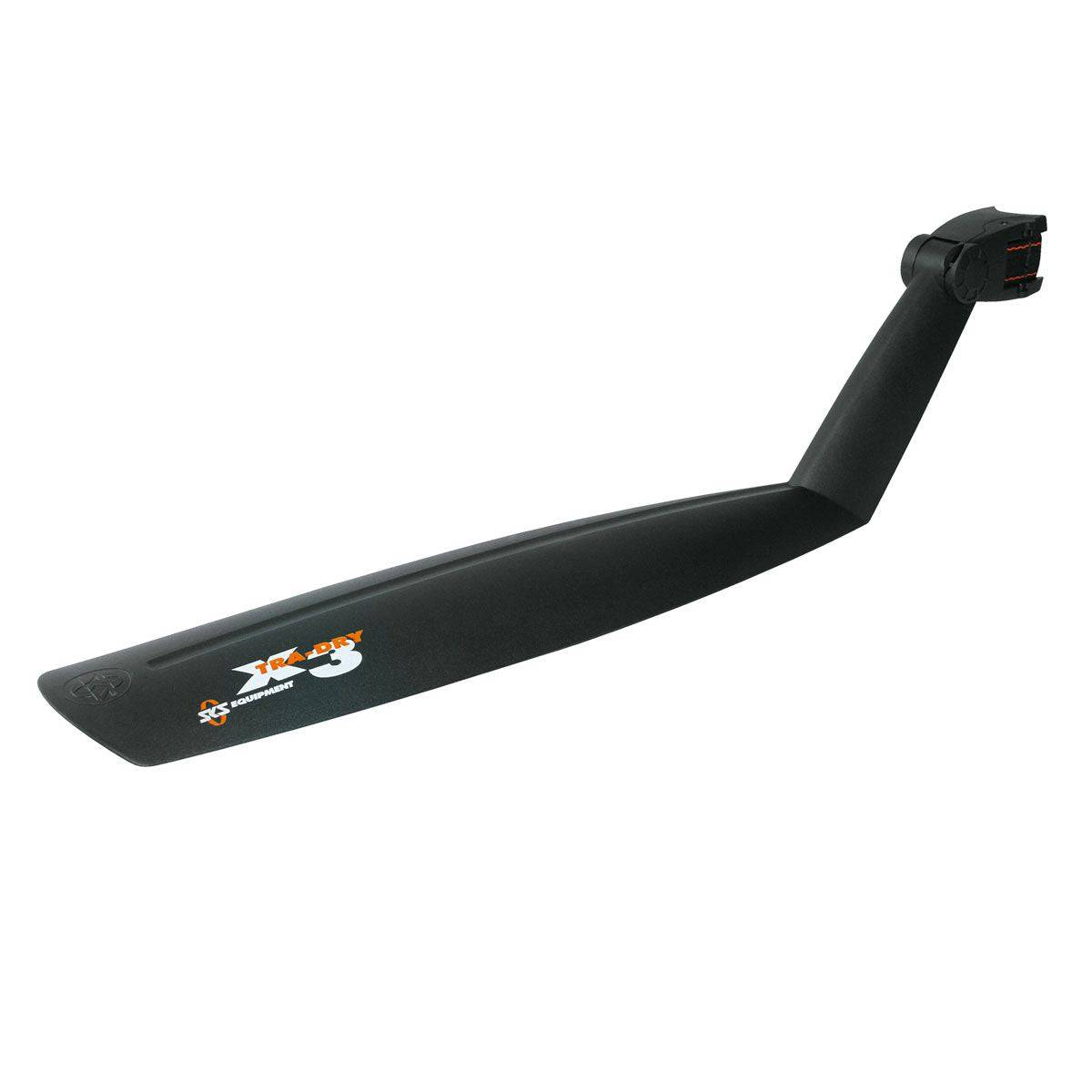 Black SKS X-Tra-Dry 26-inch rear bike mudguard with adjustable, quick-release mount for added bike protection.
