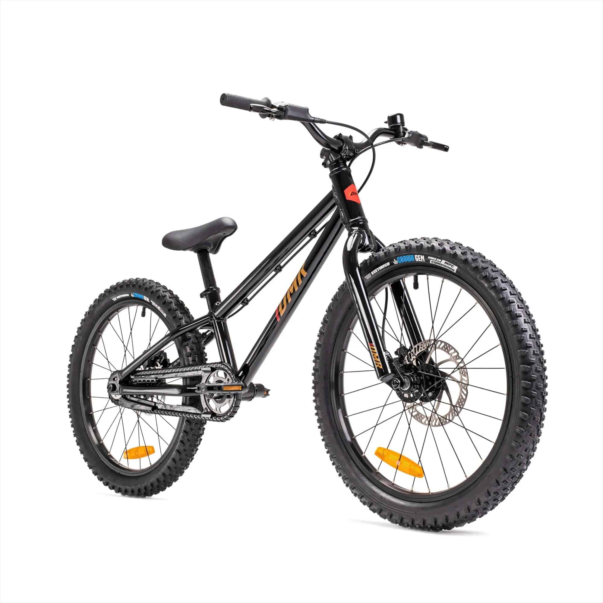 Children's DMR Sidekick Ride BMX bike with lightweight aluminum frame, suitable for young riders, shown with colorful handlebar and frame details.
