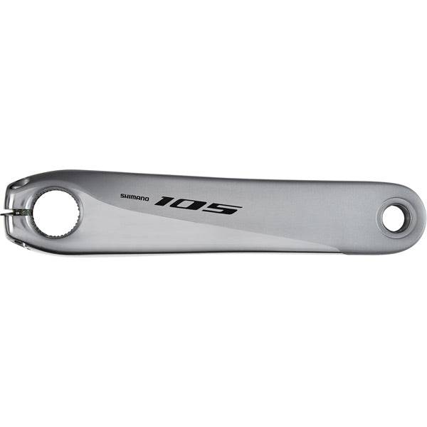 Shimano 105 FC-R7000 left hand crank arm, 160mm silver replacement component for bike cranksets.