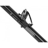 Topeak Race Rocket HPX bike pump in black with high-pressure inflator and digital gauge, suitable for road bike tires.
