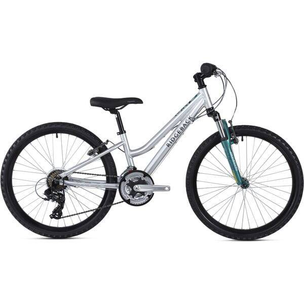 Child riding a Ridgeback Destiny lightweight aluminium bike, suitable for ages 9-13, with a sturdy frame and colorful design.