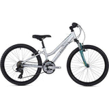 Child riding a Ridgeback Destiny lightweight aluminium bike, suitable for ages 9-13, with a sturdy frame and colorful design.