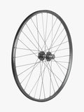 Bontrager Connection QR 6-Bolt Boost 29-inch rear MTB wheel with Shimano HG 8/9/10-speed cassette, shown from the side.