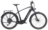 Trek Allant+ 7 2025 electric hybrid bike with sleek frame, battery pack, and handlebars designed for commuting and recreation.