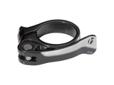 Bontrager Carbon-Friendly quick-release seatpost clamp in black, 36.4mm diameter, for bicycle seatpost security and adjustment.
