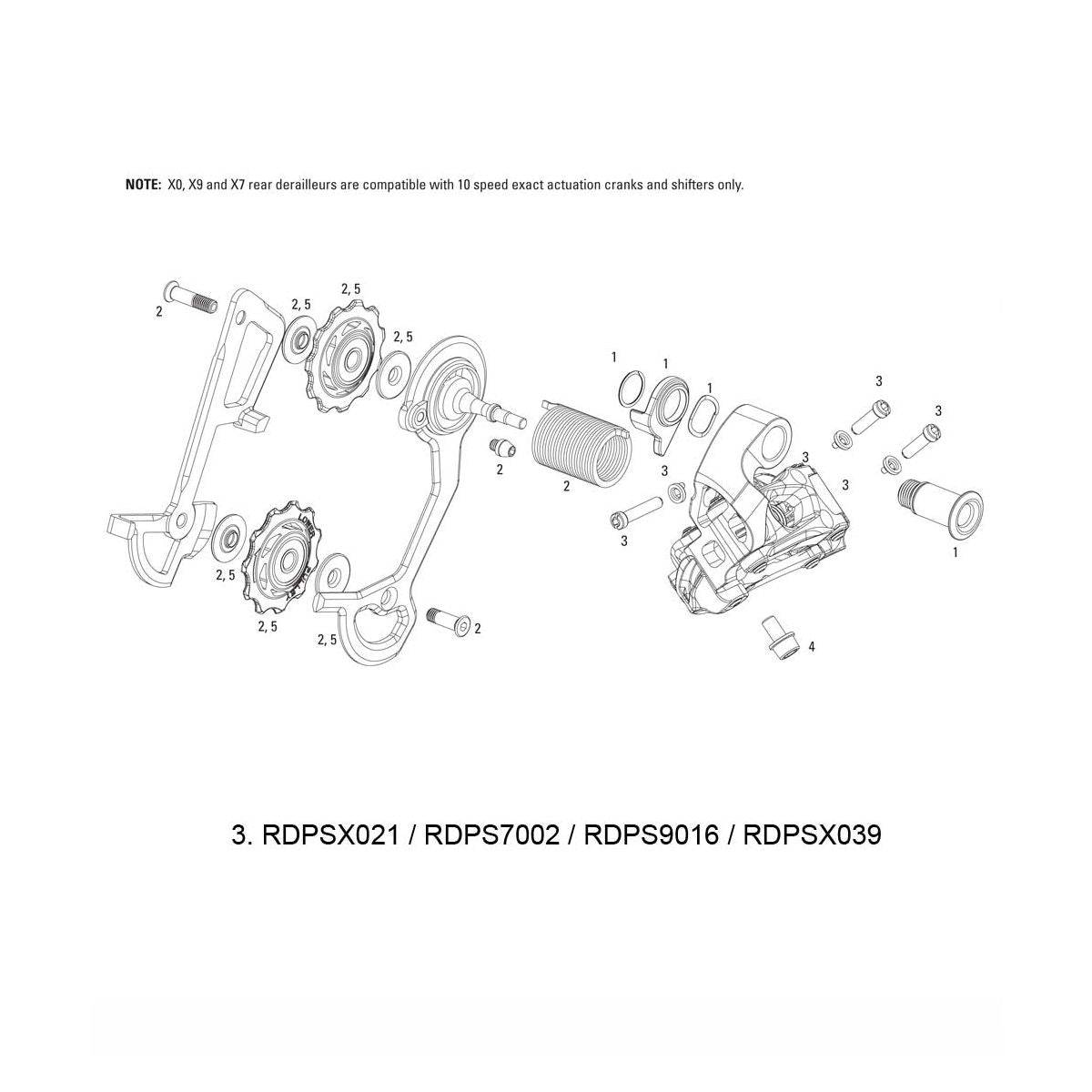 Sram Spare - Rear Derailleur B-Screw and Limit Screw Kit X9 Type 2 / 2011X9 10 Speed: | Swinnerton Cycles