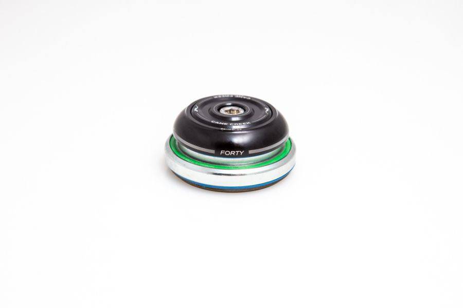 Cane Creek 40-Series Bike Headset with black sealed bearings, IS42/28.6 and IS52/40, for mountain and road bikes.