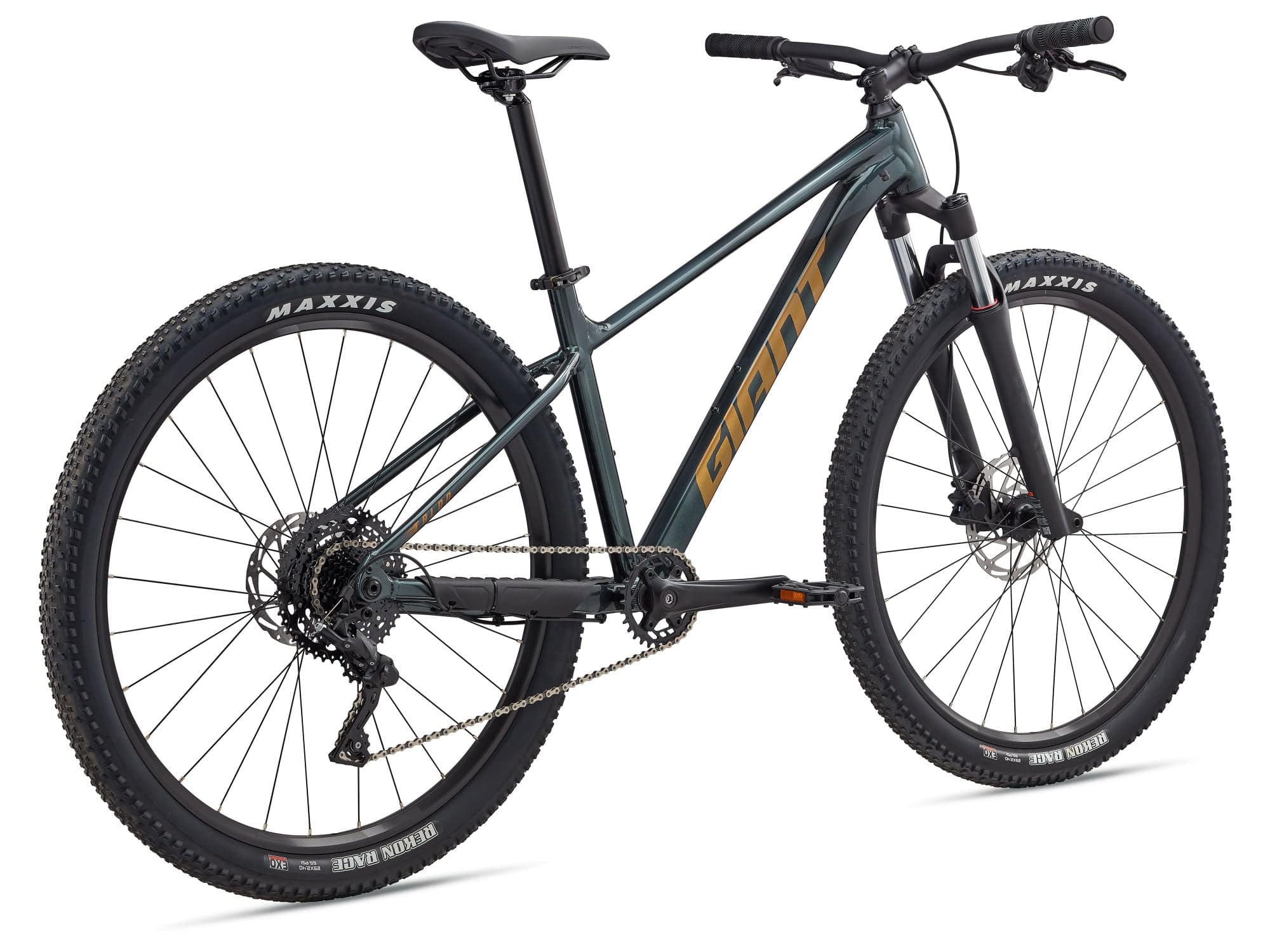 Giant Talon 29 2 mountain bike with suspension, 1x drivetrain, durable frame, and high-volume tires for off-road riding.