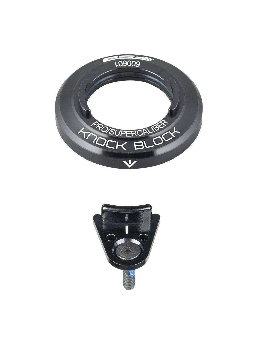Trek Knock Block 62-Degree Headset Upper Assembly in black with display chip, bike component for steering stability.