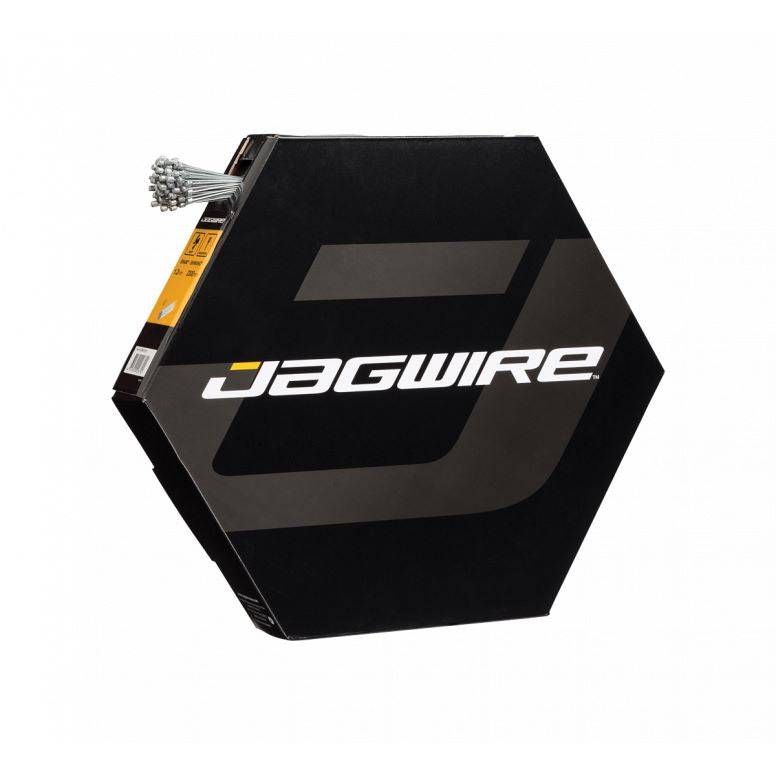 Jagwire stainless steel Shimano shift cable set, 2300mm length in silver, 100 pack, for bike gear shifting components