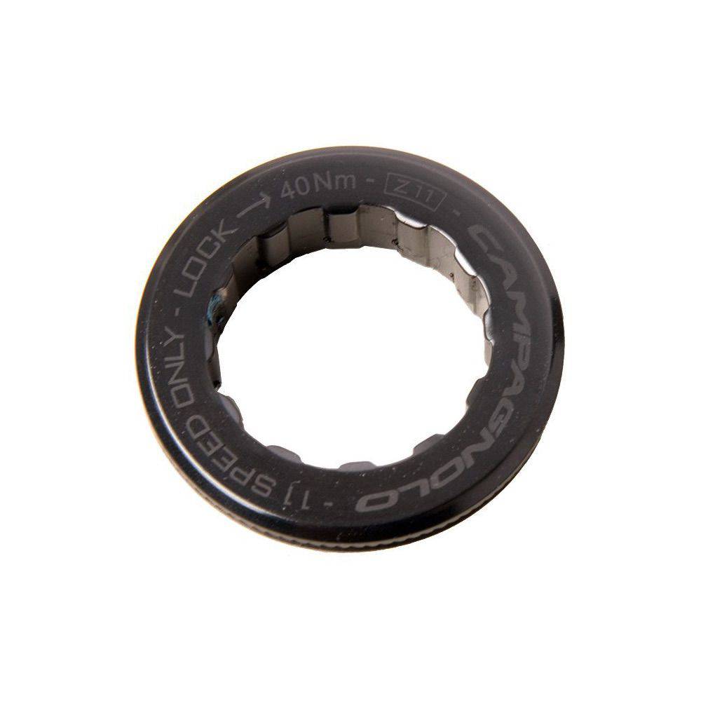 Campagnolo 12-tooth 11-speed cassette lockring for bike components, designed for securing 11-speed cassettes.