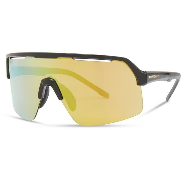 Madison Eyewear Crypto Air Gloss Black sunglasses with bronze mirror lenses and UV protection, stylish sunglasses for men and women