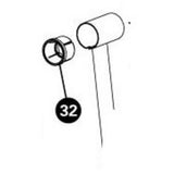 Park Tool 2820 top tube compression sleeve replacement for PCS workstands, shown in black with smooth fabric surface.
