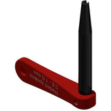 DT Swiss Aero Bladed Spoke Holder in red, 0.8-1 mm, for wheel building tools, designed to hold spokes securely during assembly.