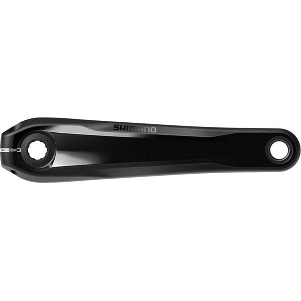 Shimano STEPS FC-EM900 HOLLOWTECH II e-bike crank arms replacement components, black metal with Shimano branding and crank arm design.