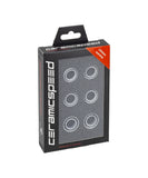 Black Bontrager Aeolus RSL CeramicSpeed coated hub kit for Trek road cycling wheels, showcasing sleek component design.