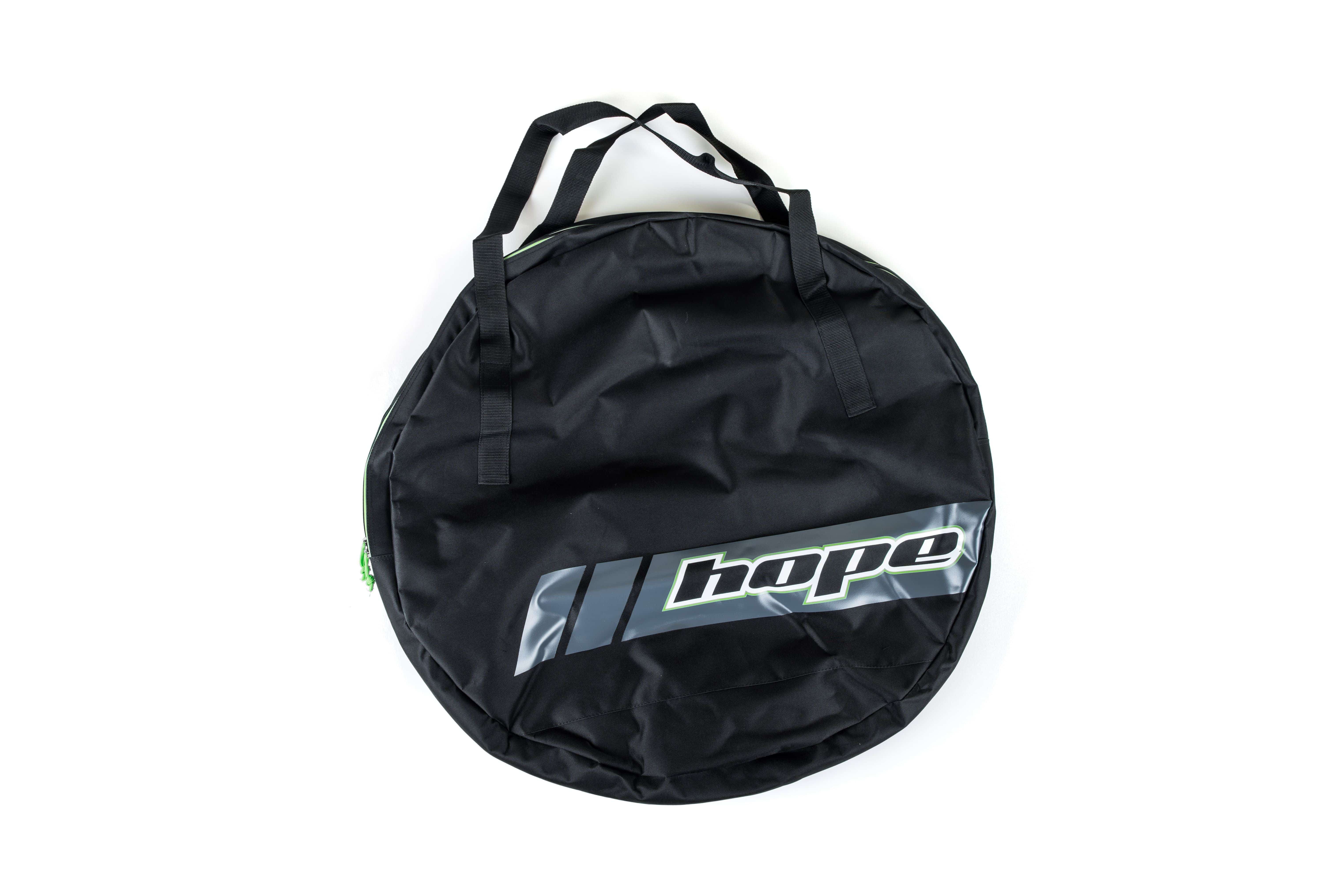 Hope Wheel Bag for 27.5 and 29er wheels, durable padded bike wheel transport bag with carrying handles.