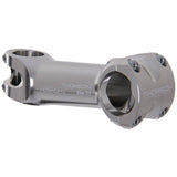 Thomson Elite Stem X4 Silver 31.8mm MTB handlebar stem for mountain bikes, showing the sleek, polished metal finish.