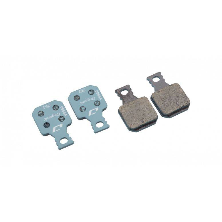 Jagwire Sport Organic disc brake pads for Magura MT7 and MT5 models, showing the organic brake pad components.