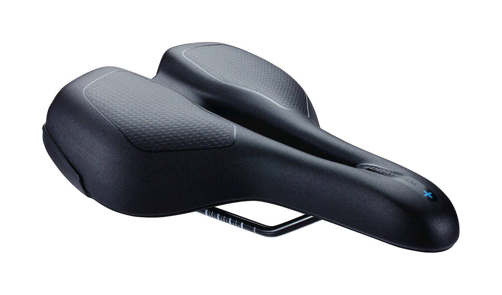BBB BSD-112 SportPlus Ergo Bike Saddle with steel rails, unisex touring design, 185x270mm bike component for comfortable riding