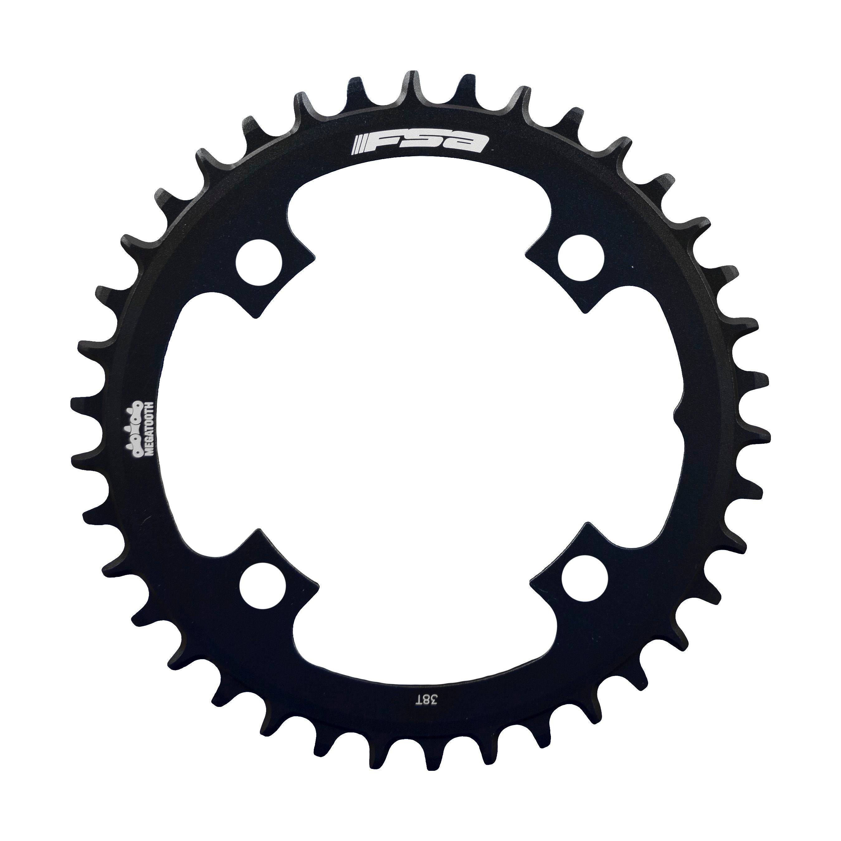 FSA Megatooth MTB chainring 104x32T narrow wide 1x11 black anodized component with 4-hole mounting for mountain biking bikes