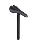 Black Trek Precaliber 20 bike saddle with integrated 27.2mm seatpost, 228x128mm, shown on a bicycle component.