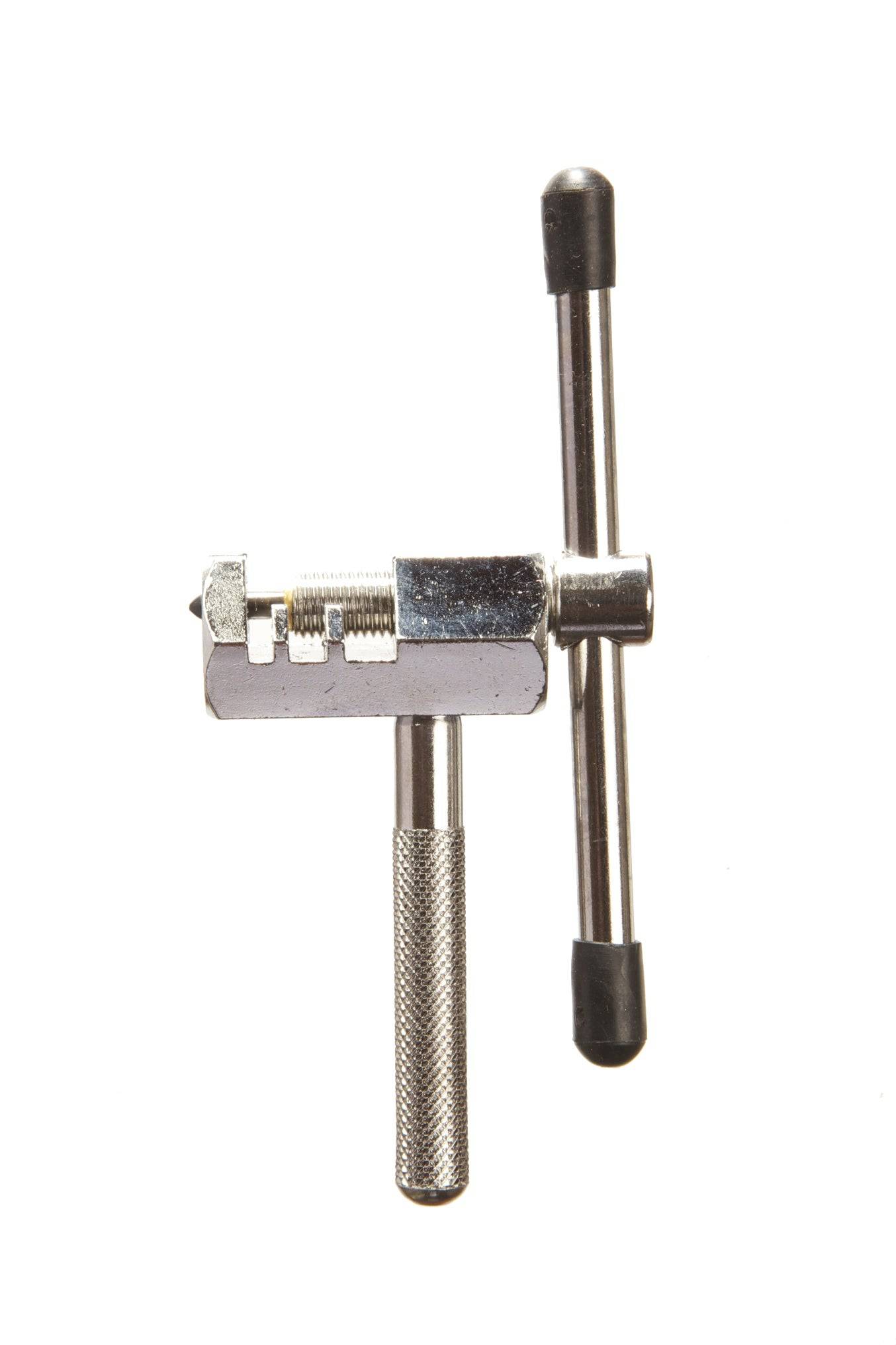 Fat Spanner Eco Link Extractor tool for 8-speed bike chains, used for easy chain removal and maintenance in workshop settings.