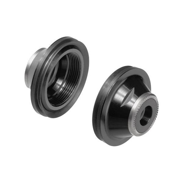 DT Swiss front wheel conversion kit for 100x9mm axle to fit 17mm axles on 180 hubs, showing detailed component parts.