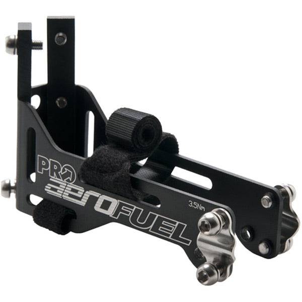 PRO Tri Bottle Cage for saddle rail mount, adjustable angles and dual bottle setup, bike accessories for hydration.