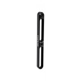 Topeak CNC aluminum cage mount extender in black, adjustable bottle cage spacer for bike accessories.