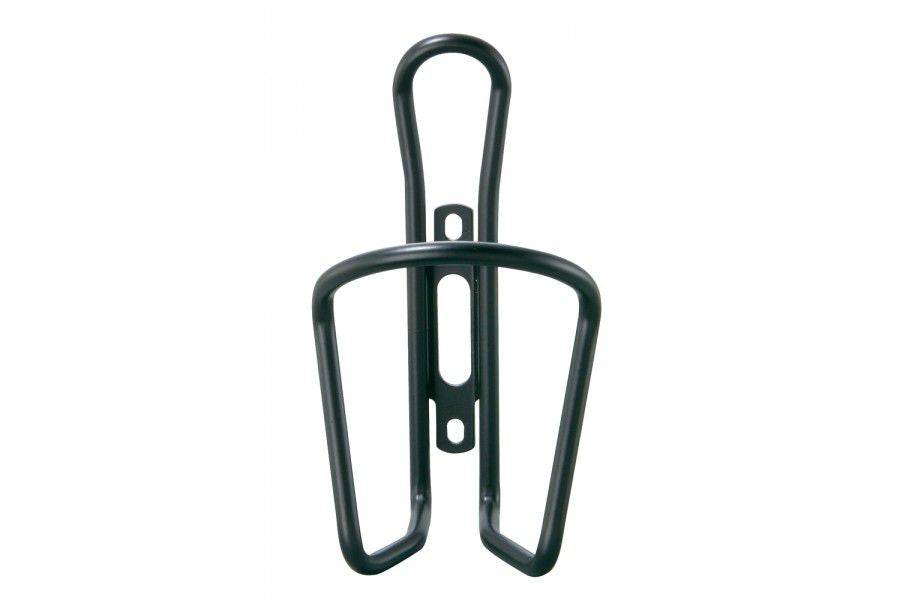Topeak Cage Shuttle aluminum bike bottle cage in black and silver, lightweight and durable bike water bottle holder.