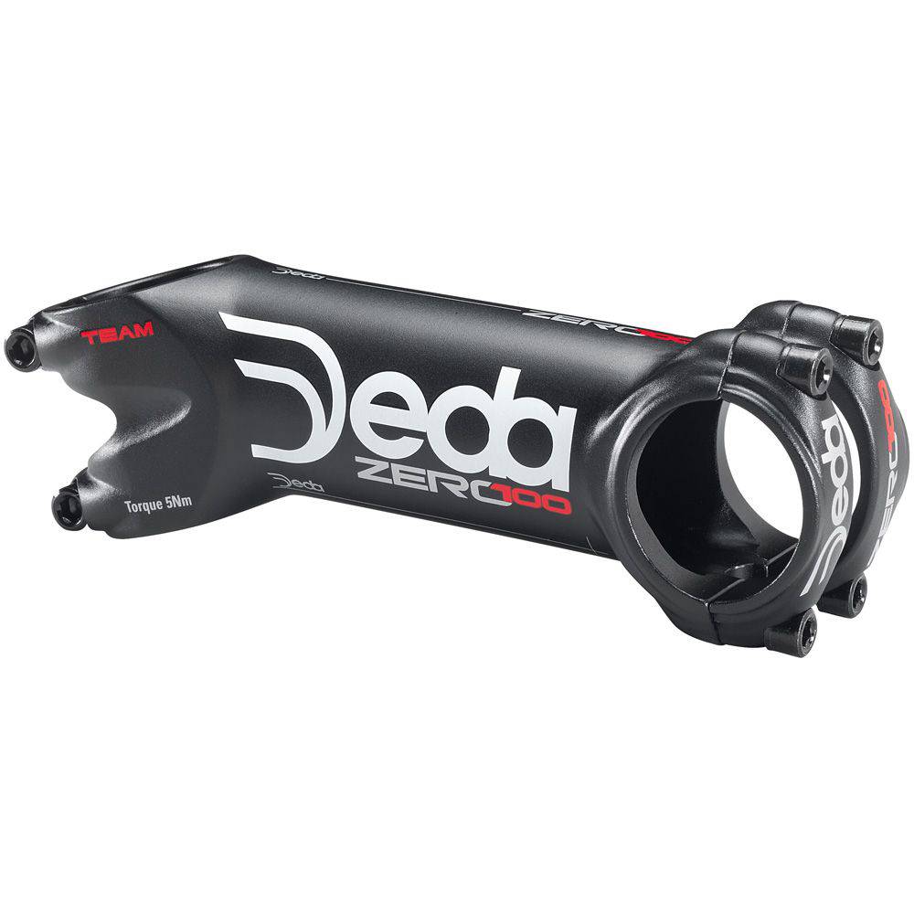 Deda Elementi Zero100 Team bicycle stem with 70° angle for 1 1/8 inch steerers and 31.7mm handlebars, black finish