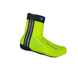 DexShell lightweight cycling overshoes with water-resistant material and reflective zippers, designed for rain-resistant cycling gear.