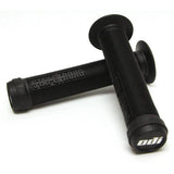 Black ODI Stay Strong Lion Heart BMX and scooter grips, 143mm, featuring limited edition design and durable rubber material.