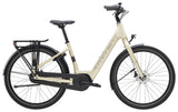 Trek District+ 1 Lowstep women’s 2025 e-hybrid bike for urban commuting, featuring a step-through frame and electric assist system.