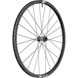 DT Swiss G 1800 SPLINE 700c front disc brake clincher wheel with tubeless-ready 25x24mm rim, designed for high-performance cycling.