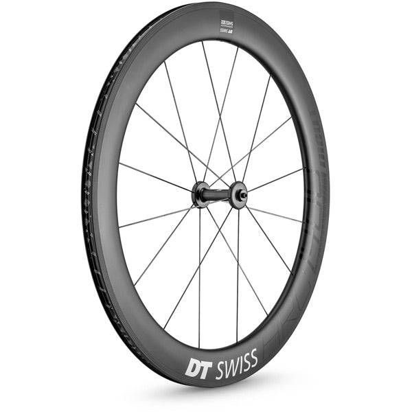 DT Swiss ARC 1400 Dicut carbon clincher road disc wheels with 48mm aero profile, featuring lightweight aerodynamic design for cycling.