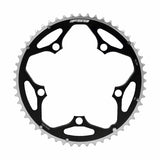 FSA Pro Road 130BCD 2x11 speed chainring for Shimano and Campagnolo road bike drivetrains, close-up of black alloy component