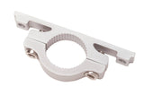 Silver Bontrager handlebar water bottle cage clamp fitting 22.2mm and 25.4mm handlebars, accessory for cycling bikes.